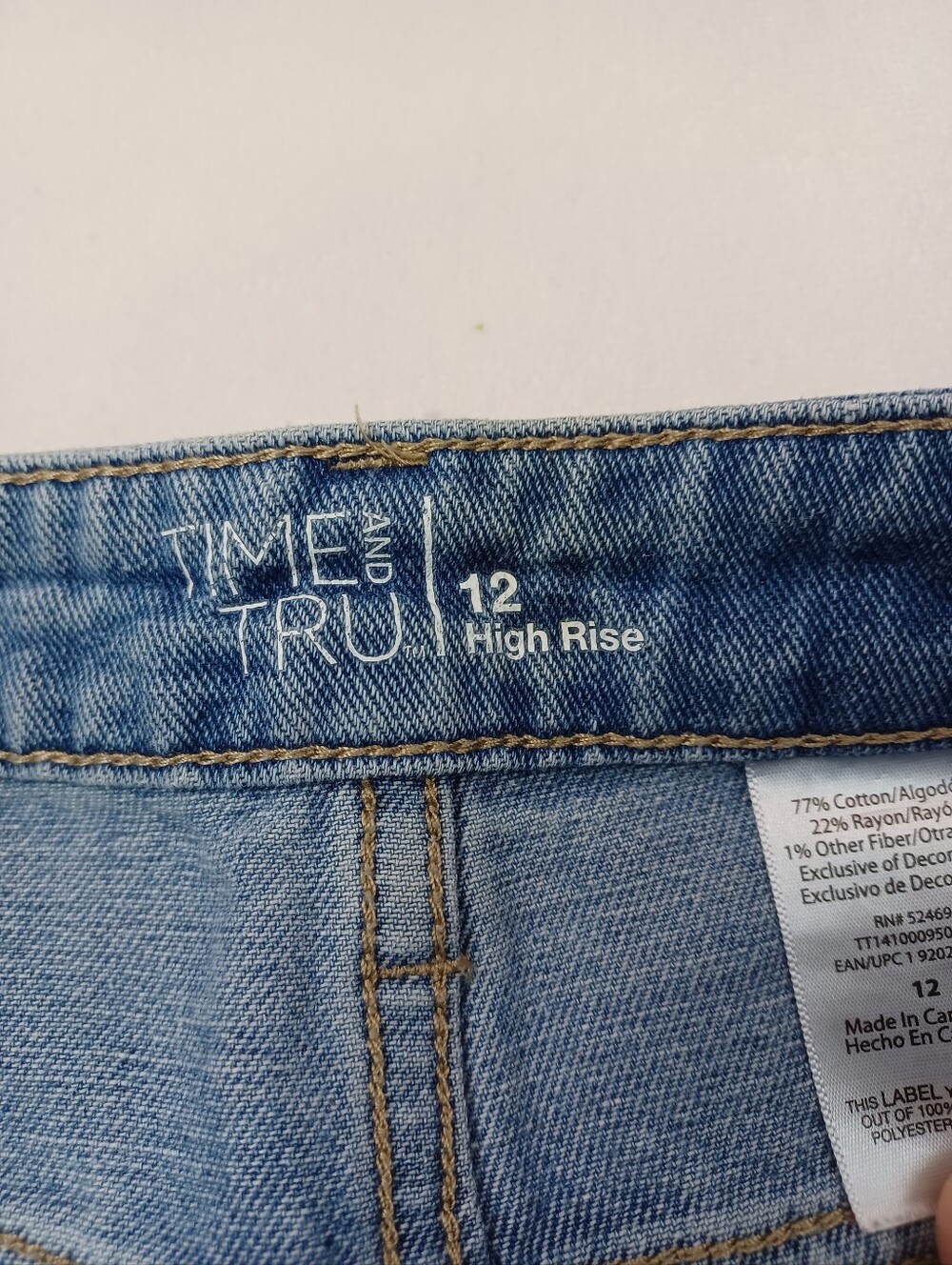 Time and Tru High Rise Floral Embroidered Distressed Denim Shorts 12 - Picture 2 of 10